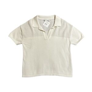 NWT English Factory cream knit polo